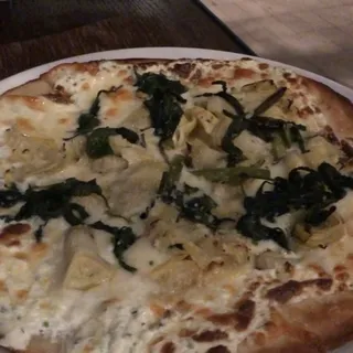 Lunch Spinach Artichoke Flat Bread Pizza
