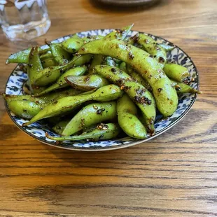 Hot Garlic Edamame