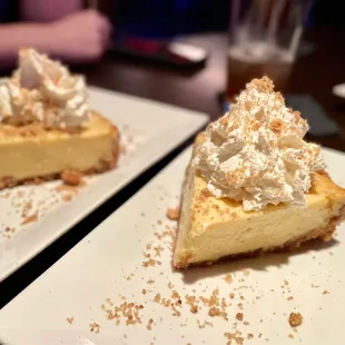 Two huge slices of delicious Key Lime Pie