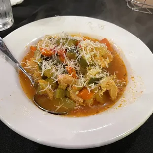 Bowl of minestrone. Super hearty and one of the best things on the menu!