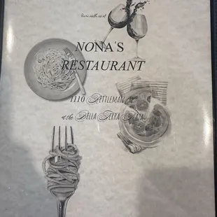 Cover of menu