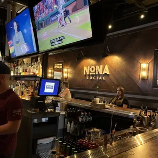 a baseball game being played