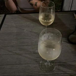2 glasses of pinot gris