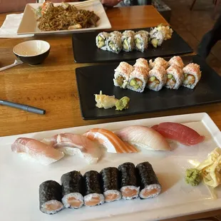 sushi and sashimi, sashimi, sushi, food