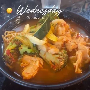 Seafood noodle soup