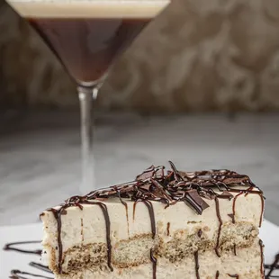 Tiramisu paired with an espresso martini.