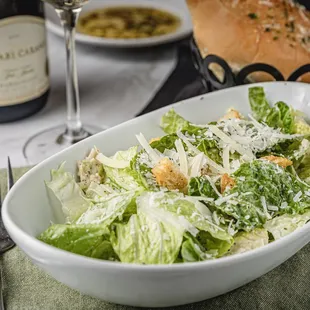 Caesar salad with our homemade Caesar dressing.