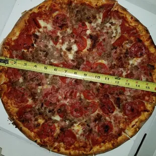 The 18" pizza.  I hope it gets back to 18"for the price.