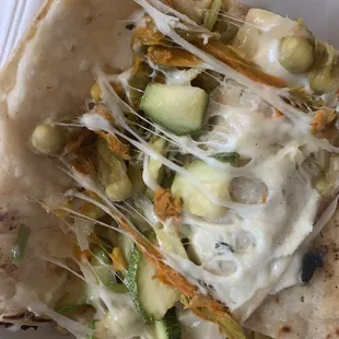 Inside zucchini quesadilla