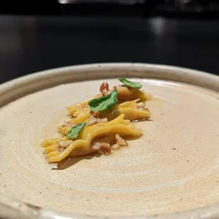 January 2022 Menu
 Caramelle Pasta, Squash &amp; Pecan