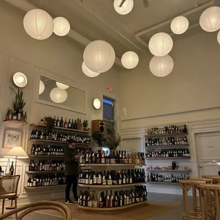 a man in a wine shop