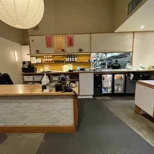 the kitchen and dining area