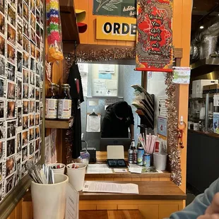 a man in a restaurant