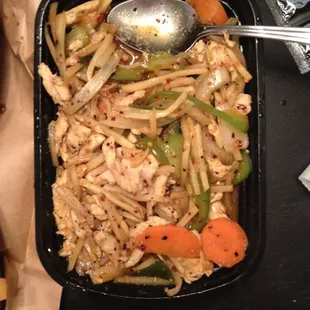 Phad Pedt Nor Mai with Chicken