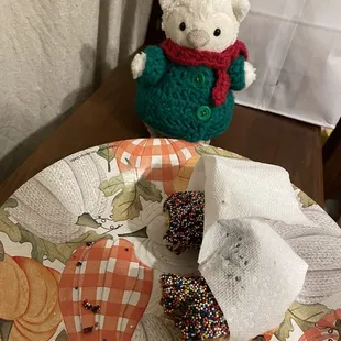 Takeout sprinkle donut