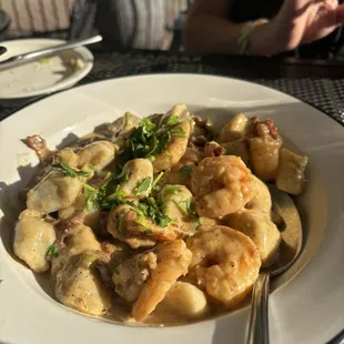 Gnocchi with shrimp
