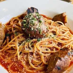 Salsiccia e Polpetta Spaghetti Lunch