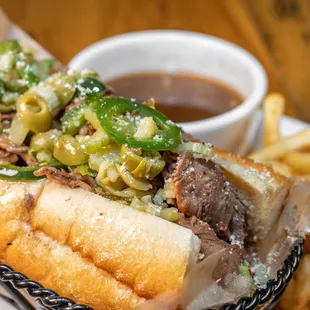 a sandwich and french fries