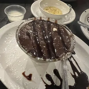 a chocolate dessert on a plate