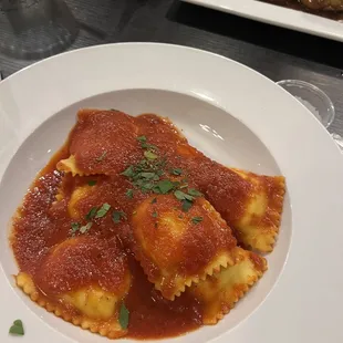a plate of ravioli