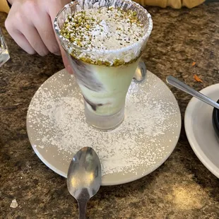 a dessert in a glass