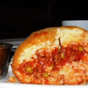 Arancini app-- racquetball-sized-- $3