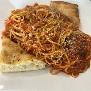 Spaghetti and meatballs