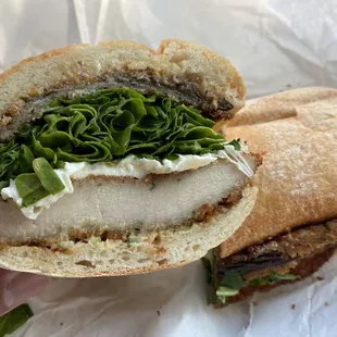 Chicken and Eggplant Sandwich