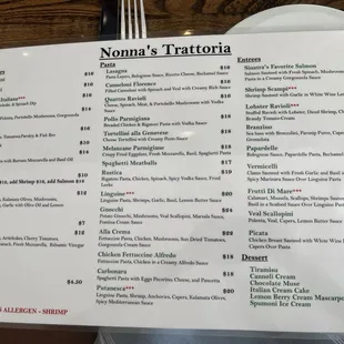 Lunch &amp; dinner menu