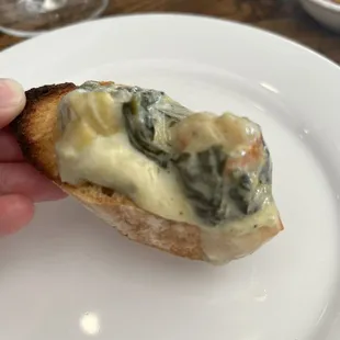 Spinach shrimp and artichoke dip