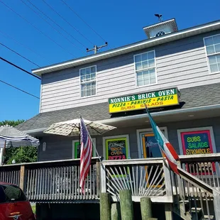 the front of the restaurant