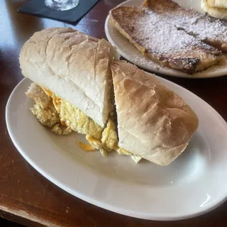 Hot Sausage Breakfast Sandwich