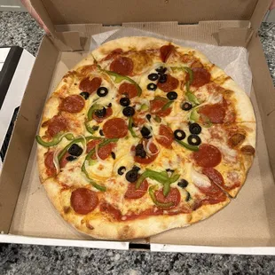 a pizza in a box