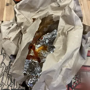 This is the marinara spelt this is not just the fault of the restaurant the driver should not have delivered like this