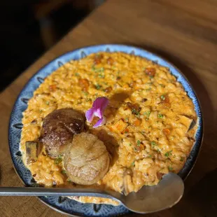 Spicy Scallop Risotto