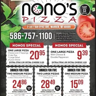 a menu for a restaurant