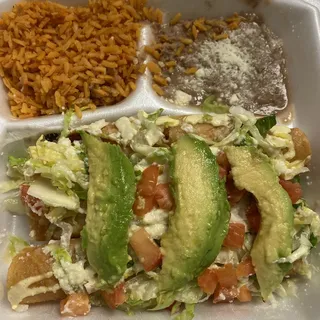 Chicken Flautas Dinner Plate