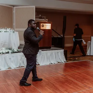 Our Emcee Juju was awesome! Super funny while still keeping everyone organized and excited