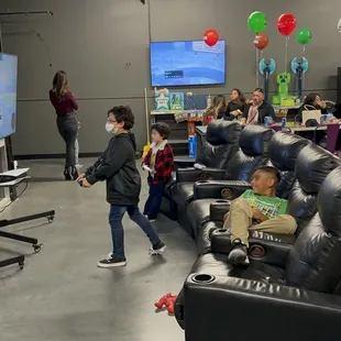 players take break from VR to play xbox x, ps5 &amp; nintendo switch!  host your next birthday party or team building event at noobs!