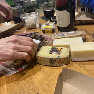 Our own wine and cheese party