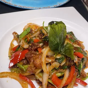 Crispy duck Kra Praw