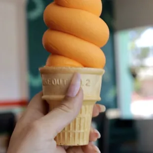 Tangerine soft serve gelato (vegan)