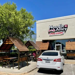 Outdoor dining as well as indoor.