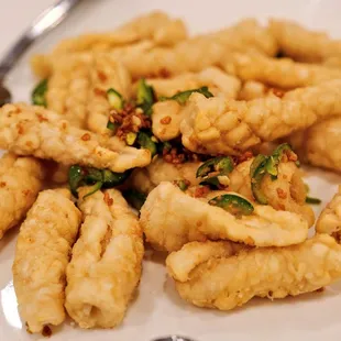 Fried seasoned calamari