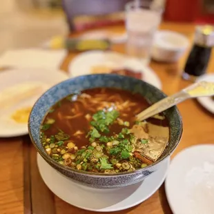 Spicy beef noodle soup