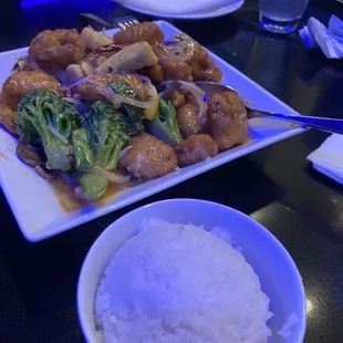 Orange chicken with veggies