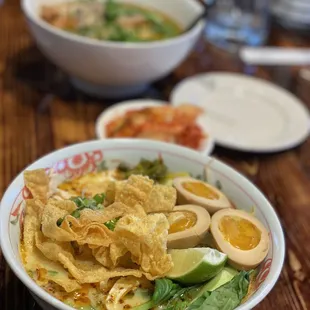 Chicken Curry Ramen in front and Duck Ramen in back both were phenomenal