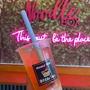 Lychee tea with lychee jelly