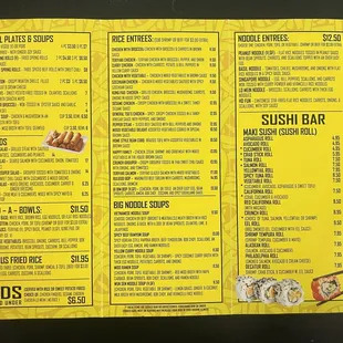 Menu - inside