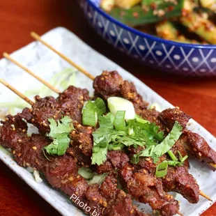 Lamb Skewers (4) 羊肉串 ($8.99)